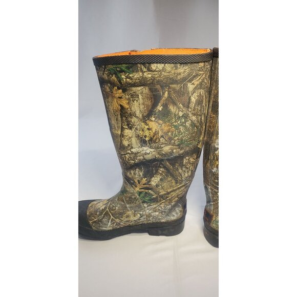 Magellan Outdoors Realtree Edge Camo Rubber Boots Men's Size 8 Upper Tall 157266 - Picture 7 of 10